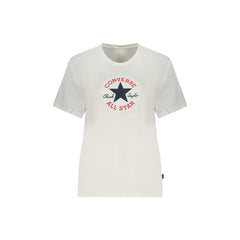 Converse T-Shirt Manga Curta Mulher Branca Estampa Logo