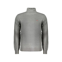 Norway 1963 Maglia Uomo Grigia Dolcevita con Ricamo e Logo