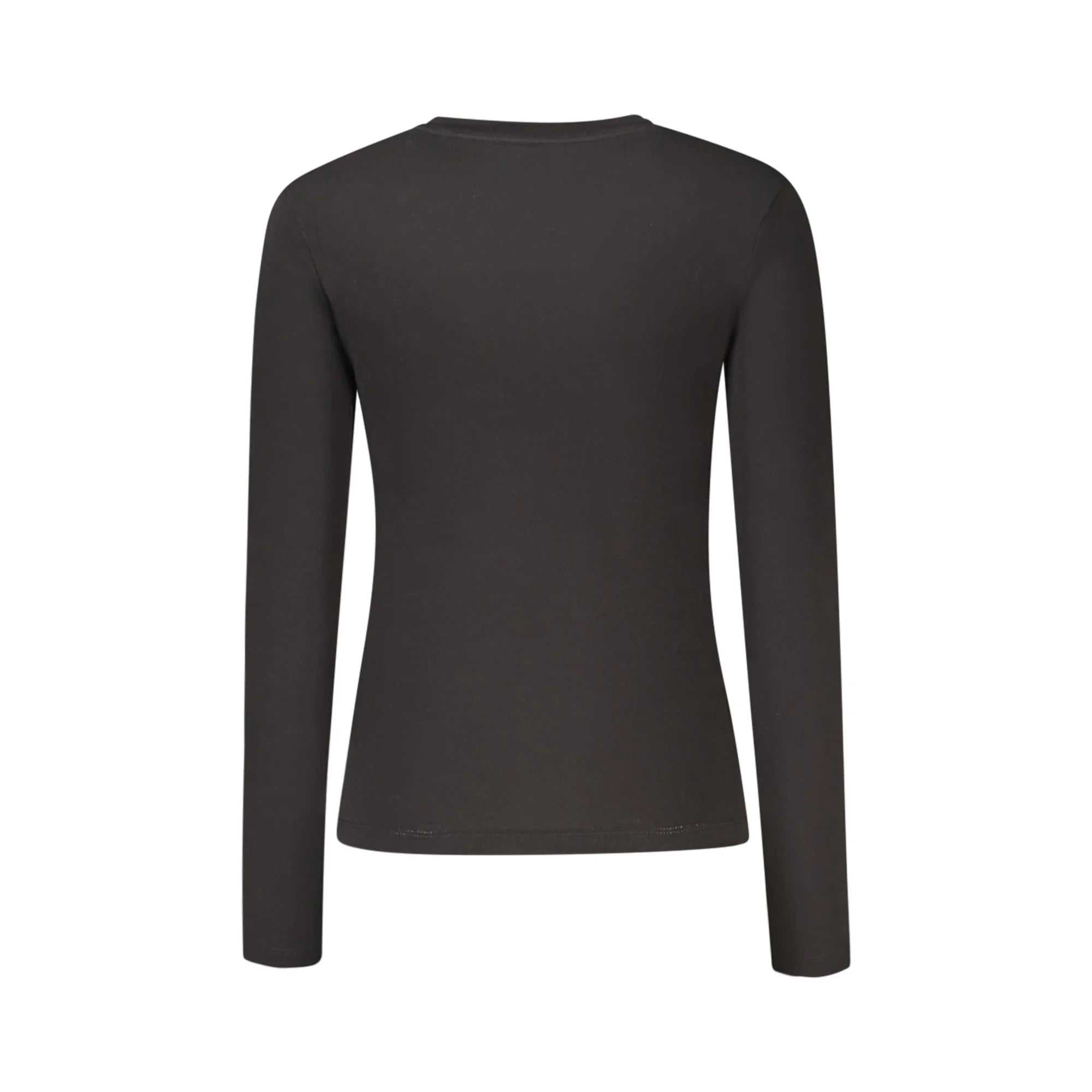 Guess Jeans T-Shirt Maniche Lunghe Donna Nera Stampa Logo nero - vista 2