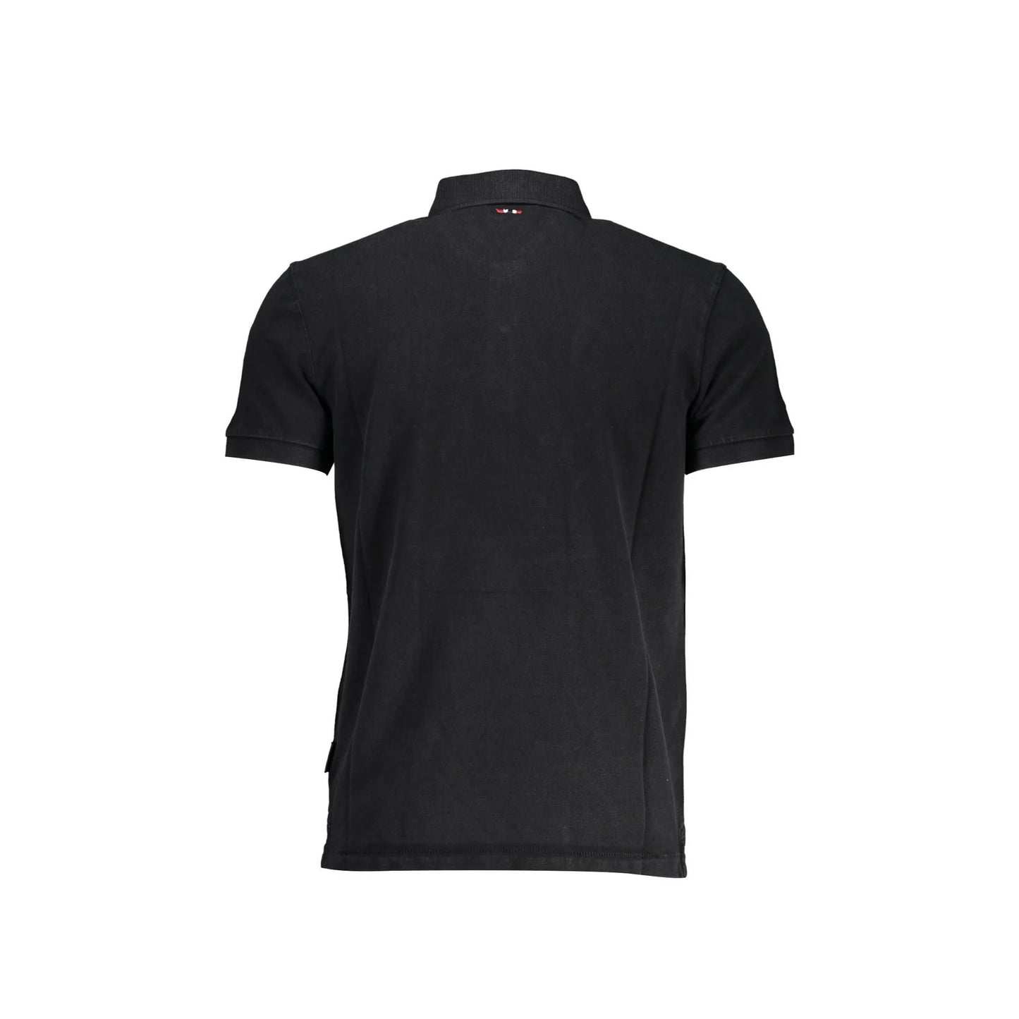 Napapijri Polo Maniche Corte Uomo Nera Stampa/Ricamo/Logo nero - vista 2