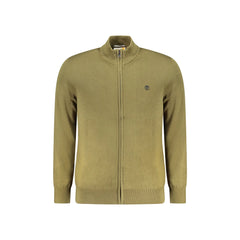 Timberland Maglia Cardigan Uomo Verde Ricamo