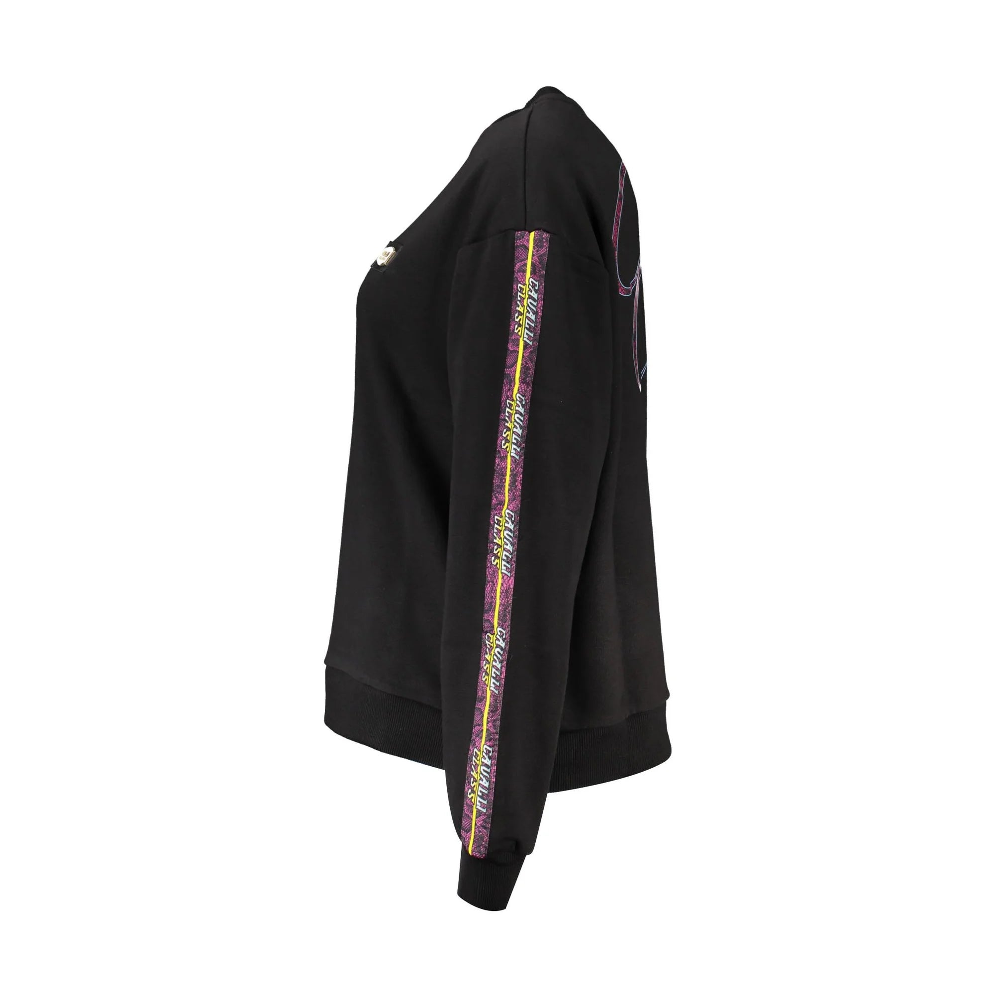 Cavalli Class Felpa Maniche Lunghe Donna Nera Stampa Logo Felpe nero - vista 3