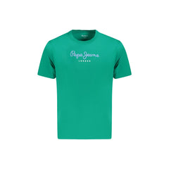 Pepe Jeans T-Shirt Maniche Corte Uomo Verdi Stampa Logo