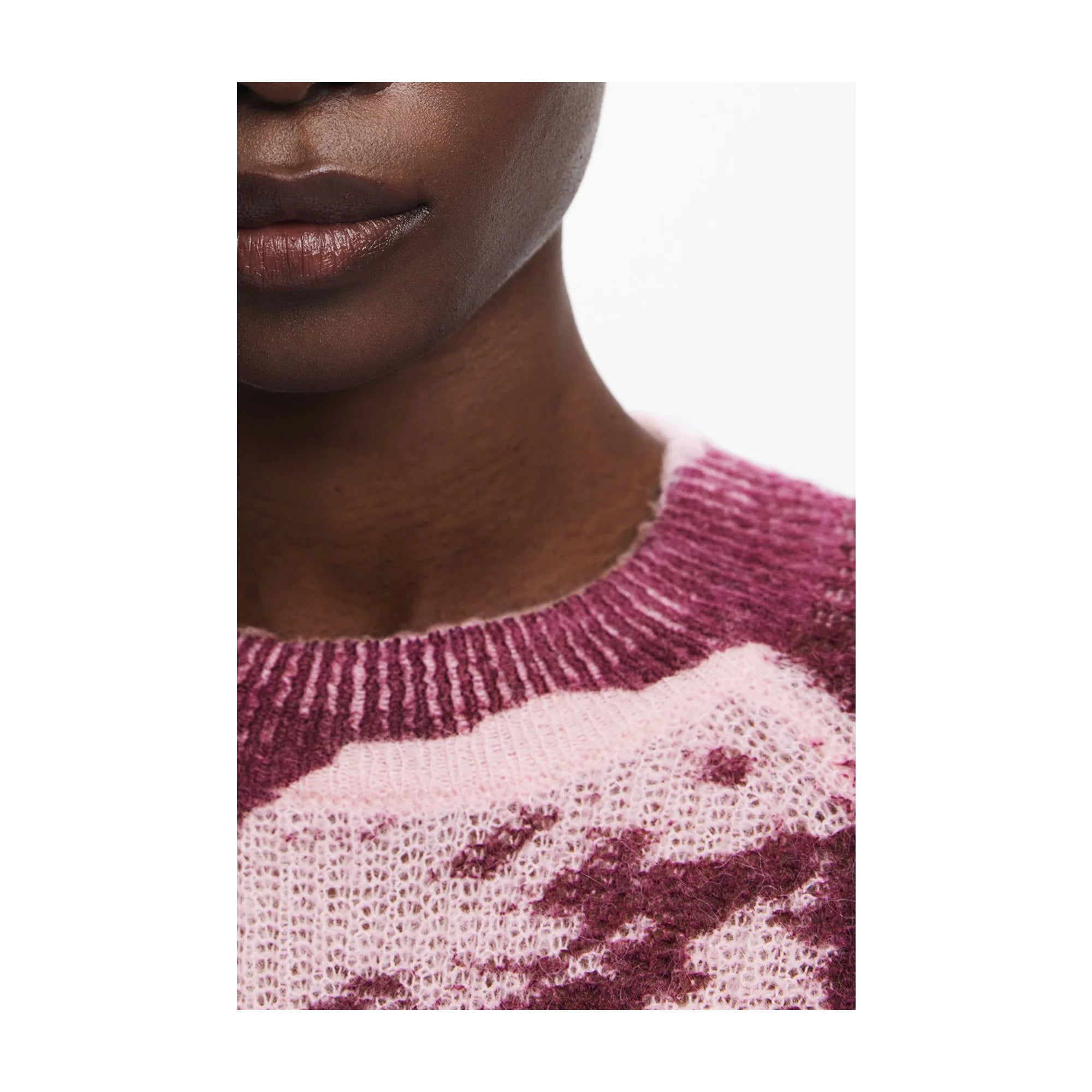 DESIGUAL MAGLIA DONNA ROSA