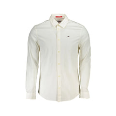 Tommy Hilfiger Camicia Maniche Lunghe Uomo Bianca Ricamo