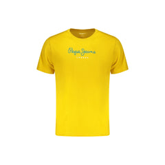 Pepe Jeans T-Shirt Μανίκια Κοντά Ανδρική Κίτρινη Εκτύπωση Λογότυπο