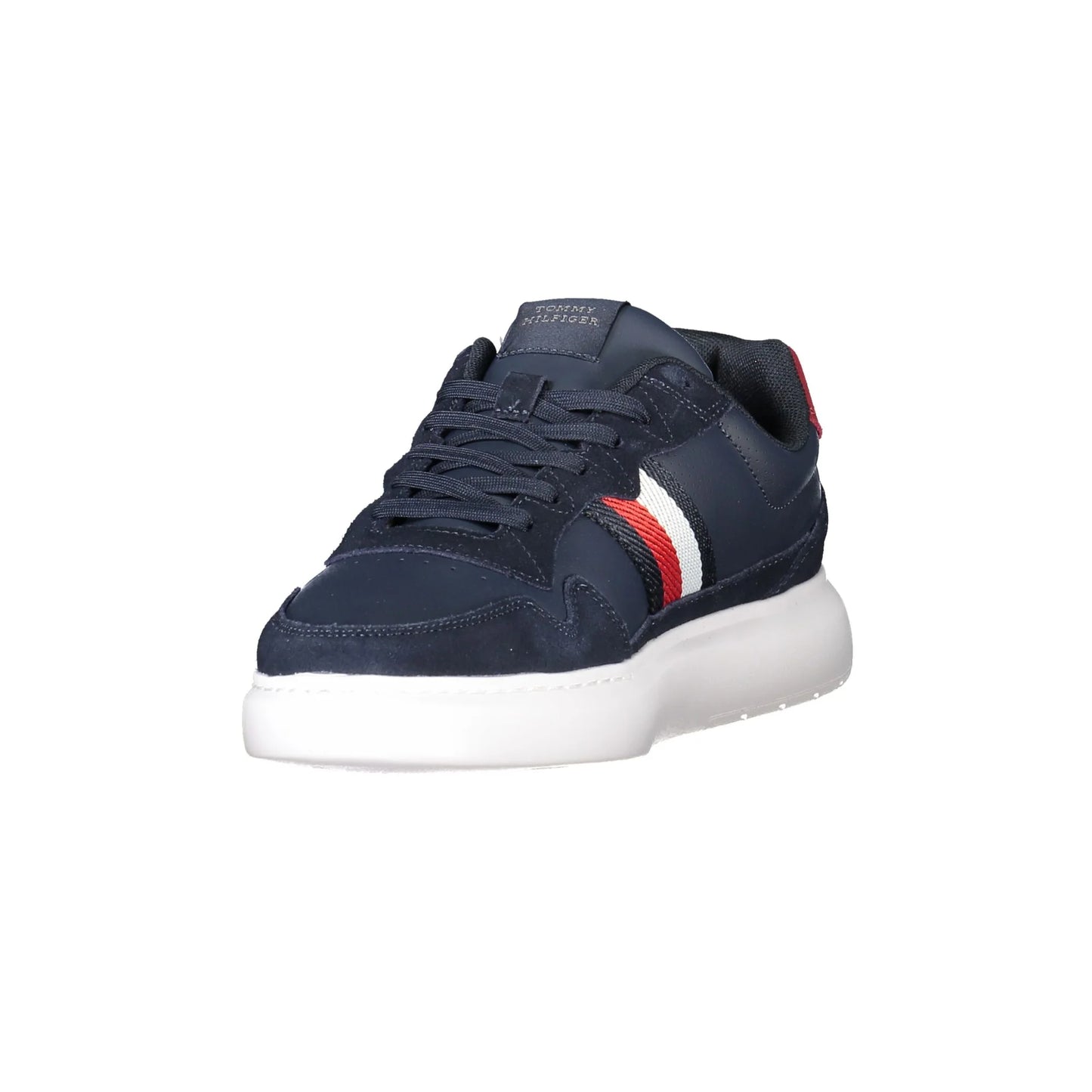 TOMMY HILFIGER Calzatura Sportiva Uomo Blu con Ricamo e Dettagli a Contrasto Sneakers - vista 3