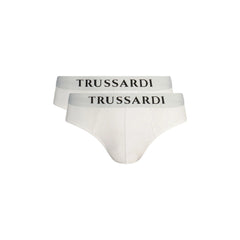 Trussardi Slip Uomo Bianco Stampa Logo