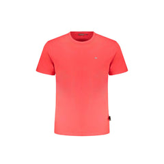 Napapijri T-Shirt Maniche Corte Uomo Rossa Ricamo