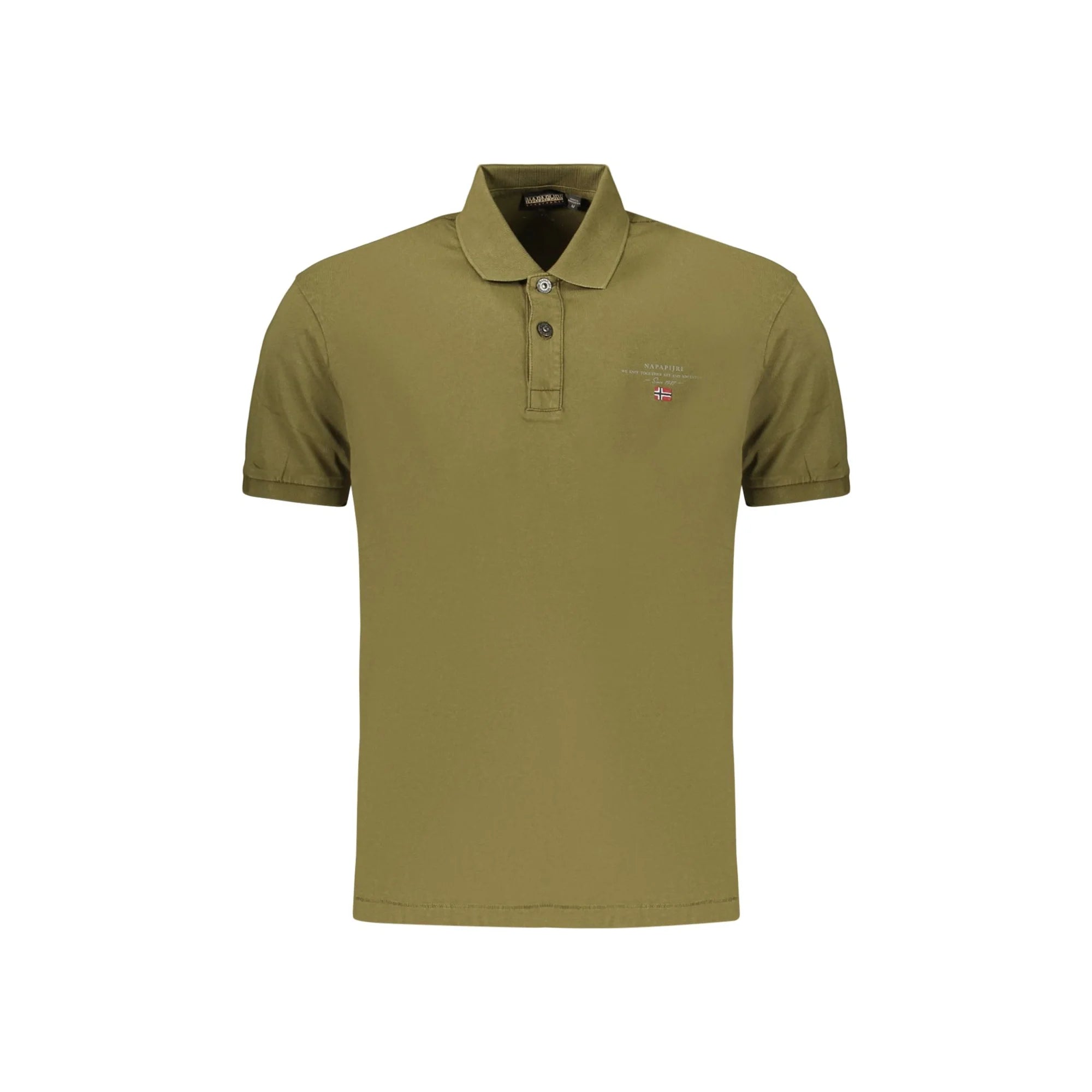 NAPAPIJRI POLO MANICHE CORTE UOMO VERDE