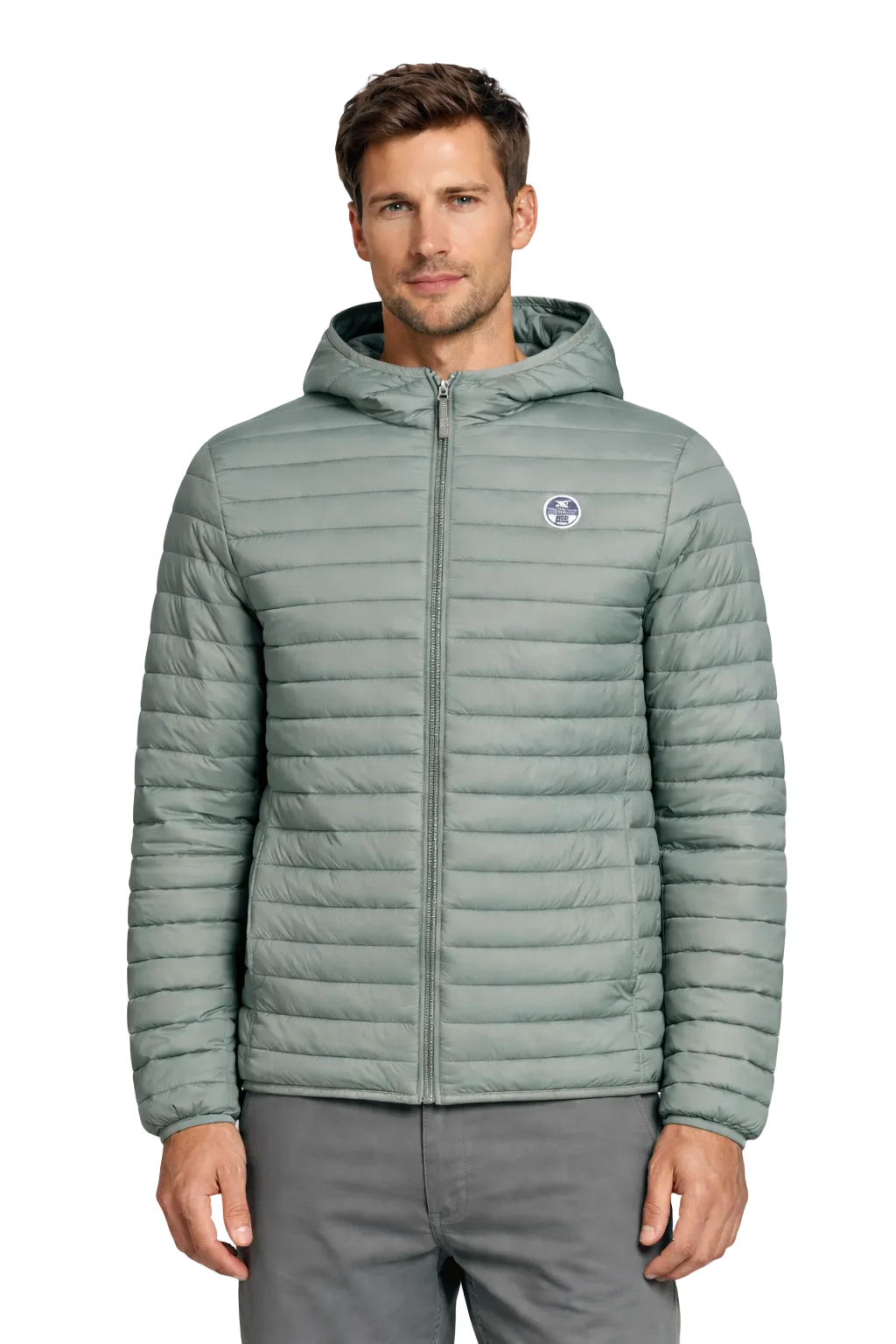 North Sails Jakna s dugim rukavima za muškarce zelena s patentnim zatvaračem