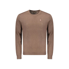 Napapijri Maglione Uomo Marrone Ricamo Logo