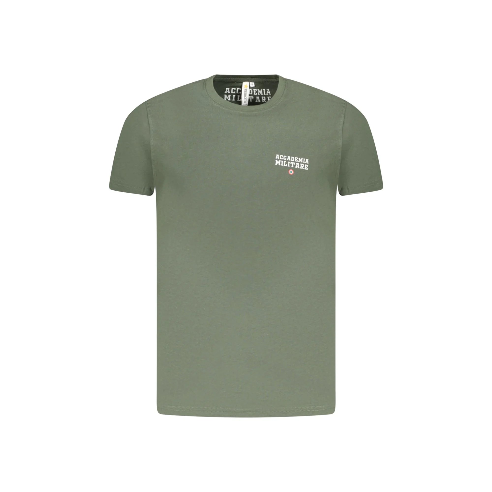 Accademia Militare T-Shirt Maniche Corte Uomo Verde Stampa Logo - foto prodotto