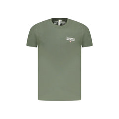 Accademia Militare T-Shirt Maniche Corte Uomo Verde Stampa Logo