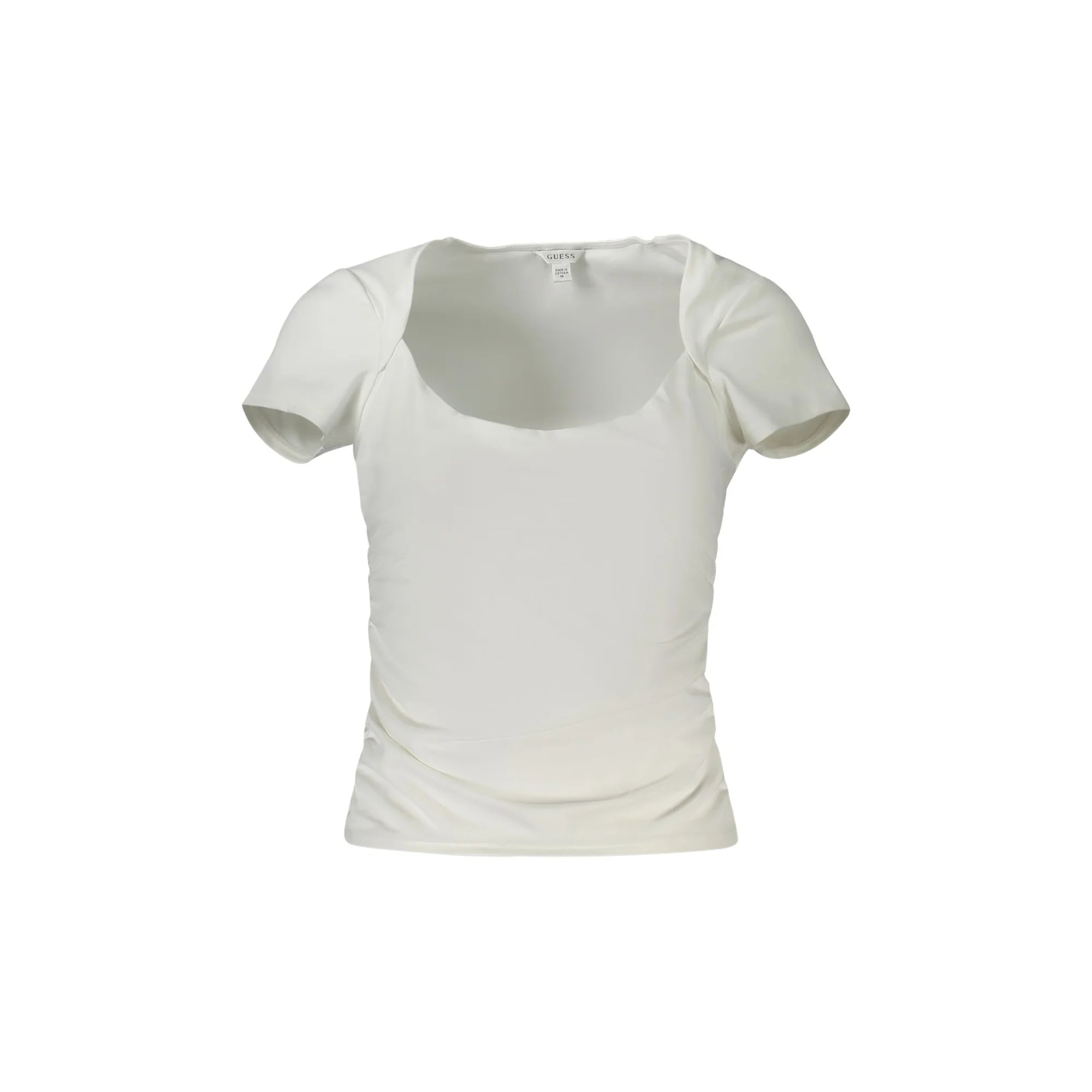 GUESS JEANS T-SHIRT MANICHE CORTE DONNA BIANCO