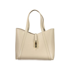 Furla Shoulder Bag Leather Women Beige Logo