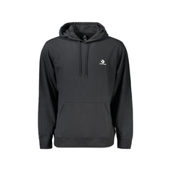Converse Felpa Maniche Lunghe Senza Zip Uomo Nera Ricamo