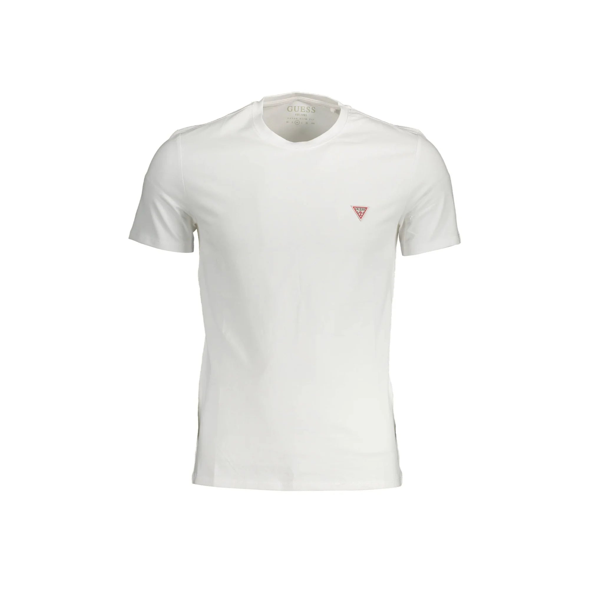 Guess Jeans T-Shirt Maniche Corte Uomo Bianca Logo Bianco - foto prodotto