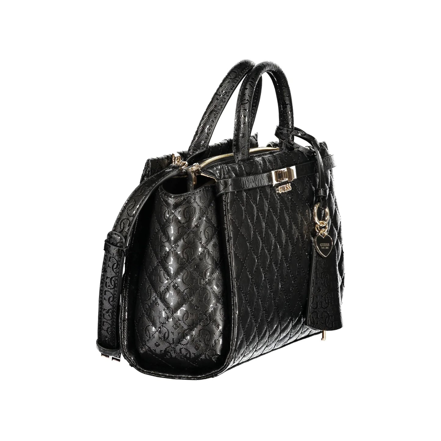 Guess Jeans Borsa a Tracolla Donna Nera Logo Borse nero - vista 3