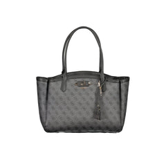 Guess Jeans Borsa a Spalla Donna Nera Stampa Logo