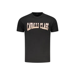 Cavalli Class Majica Kratkih Rukava Muška Crna S Printom Loga