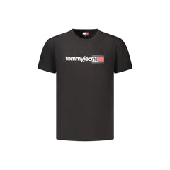 Tommy Hilfiger T-Shirt Maniche Corte Uomo Nera Stampa Logo