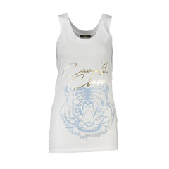 Cavalli Class Camiseta Sin Mangas Mujer Blanca Estampada