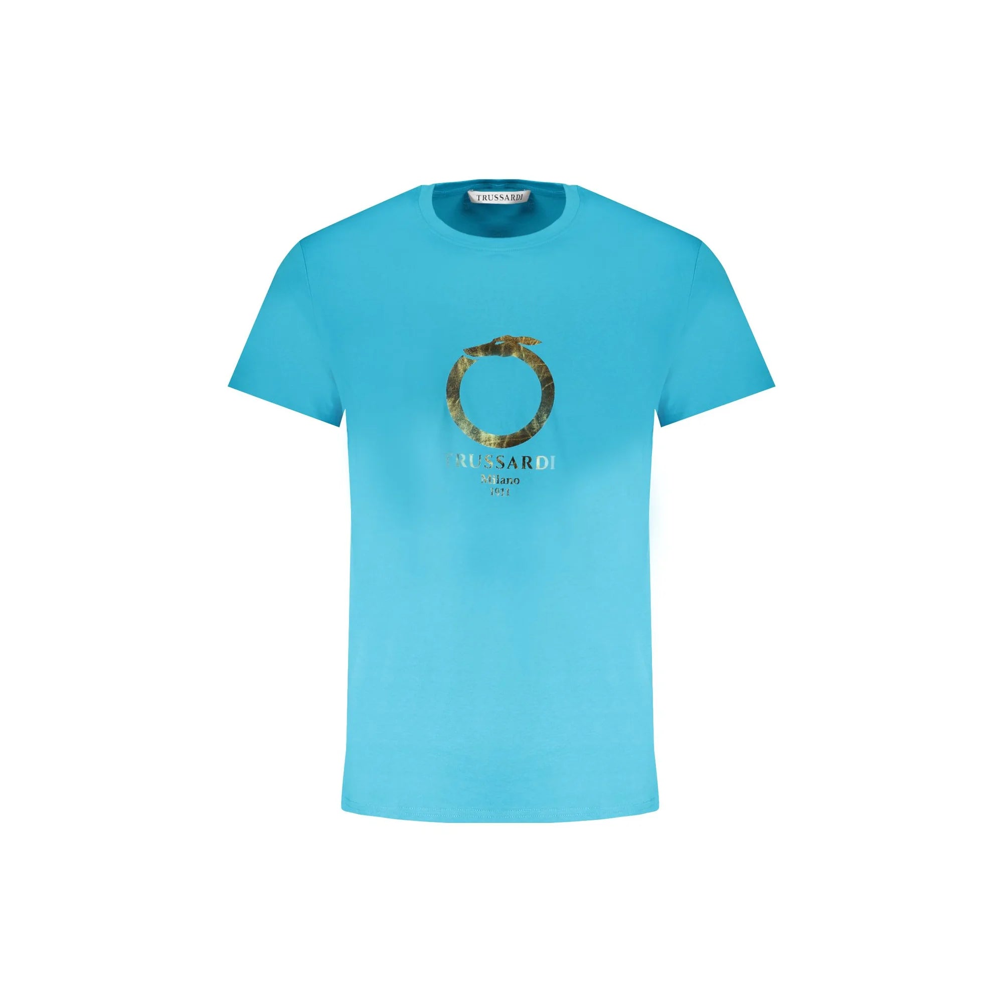 TRUSSARDI T-SHIRT MANICHE CORTE UOMO AZZURRO