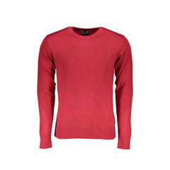 Gian Marco Venturi Maglia Uomo Rossa Girocollo Maniche Lunghe Logo