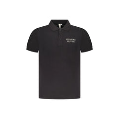 Accademia Militare Polo de Manga Corta Hombre Negra Estampado Logo