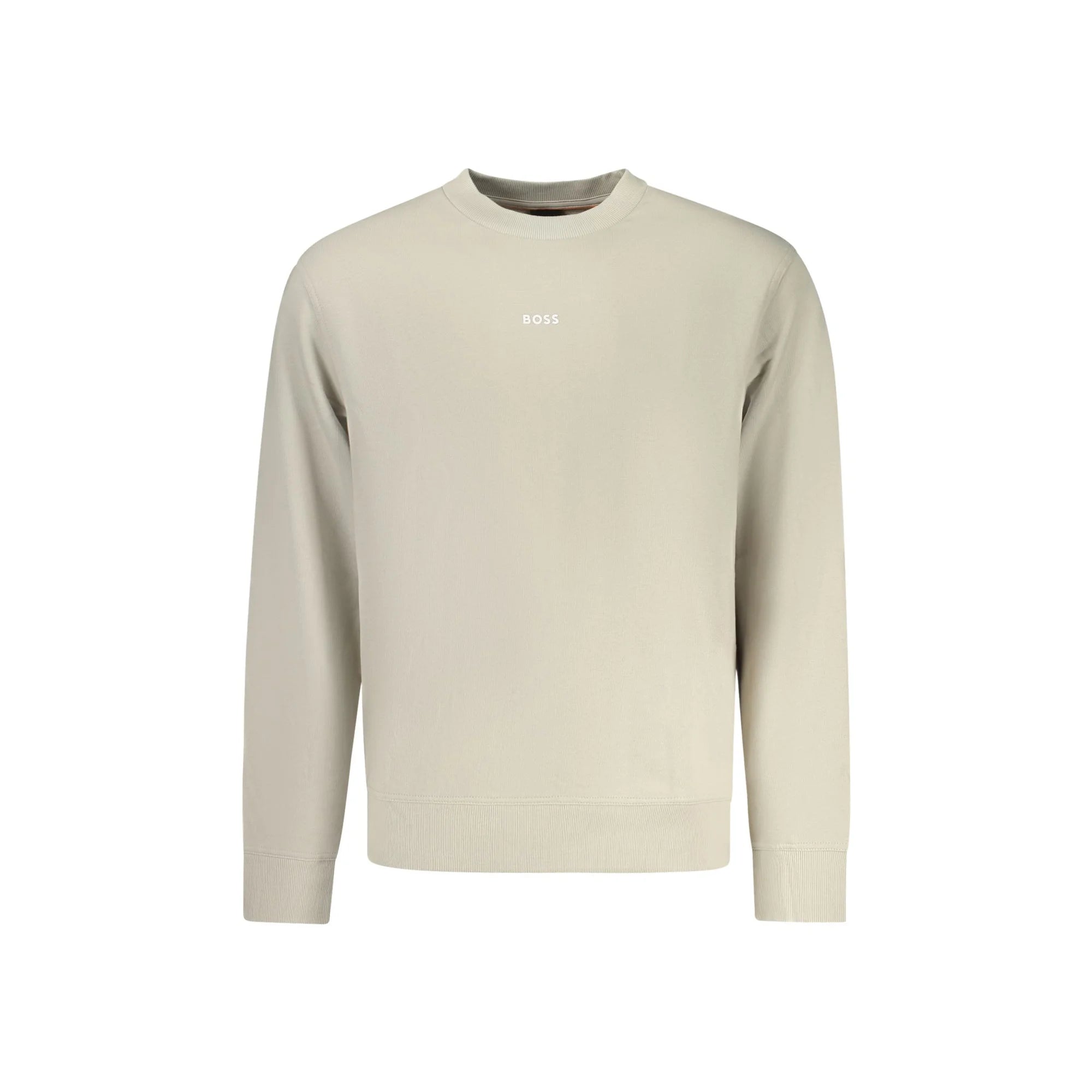 BOSS FELPA SENZA ZIP UOMO BEIGE