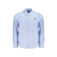 U.S. Grand Camicia Maniche Lunghe Uomo Azzurra Ricamo