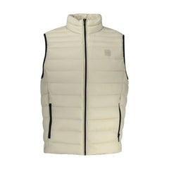 Boss Giubbotto Uomo Beige Zip Logo
