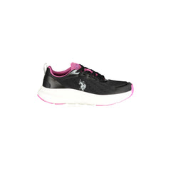 U.S. Polo Assn. Ténis Mulher Pretos Detalhes em Contraste