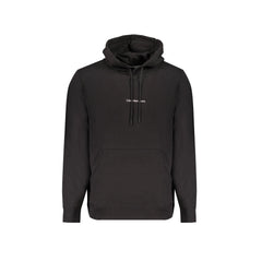 Calvin Klein Felpa Uomo Nera Cappuccio Garzata Tascone Stampa