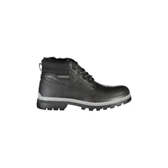 CARRERA Botins Femininos Pretos com Atacadores e Detalhes em Contraste