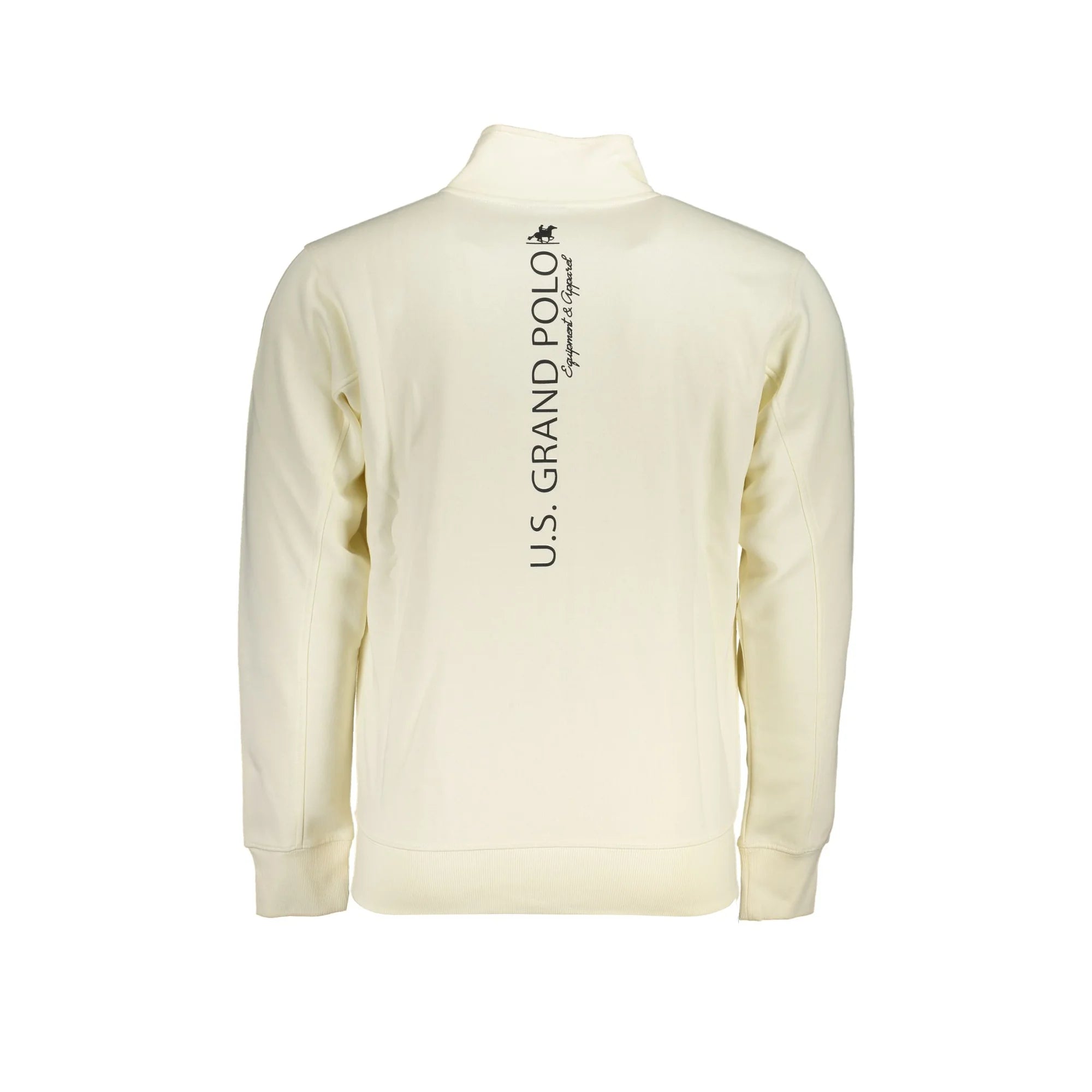 U.S. GRAND POLO FELPA CON ZIP UOMO BIANCO