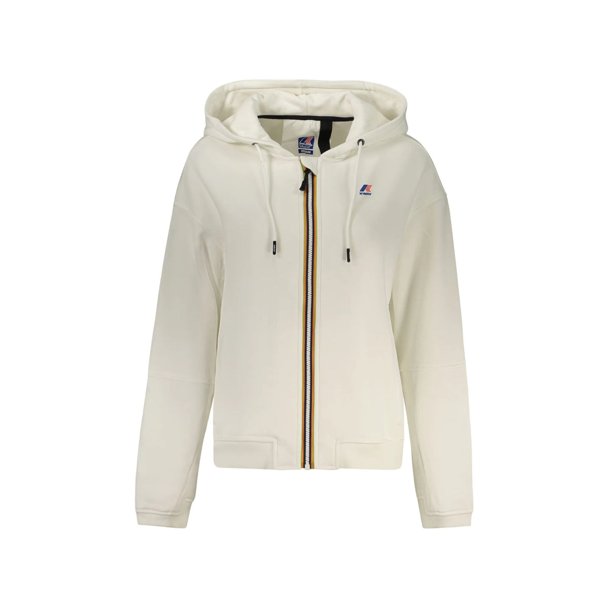 K-WAY FELPA CON ZIP DONNA BIANCO