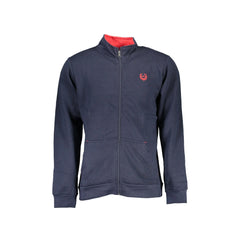 Gian Marco Venturi Sweat Homme Bleu Fermeture Éclair Logo