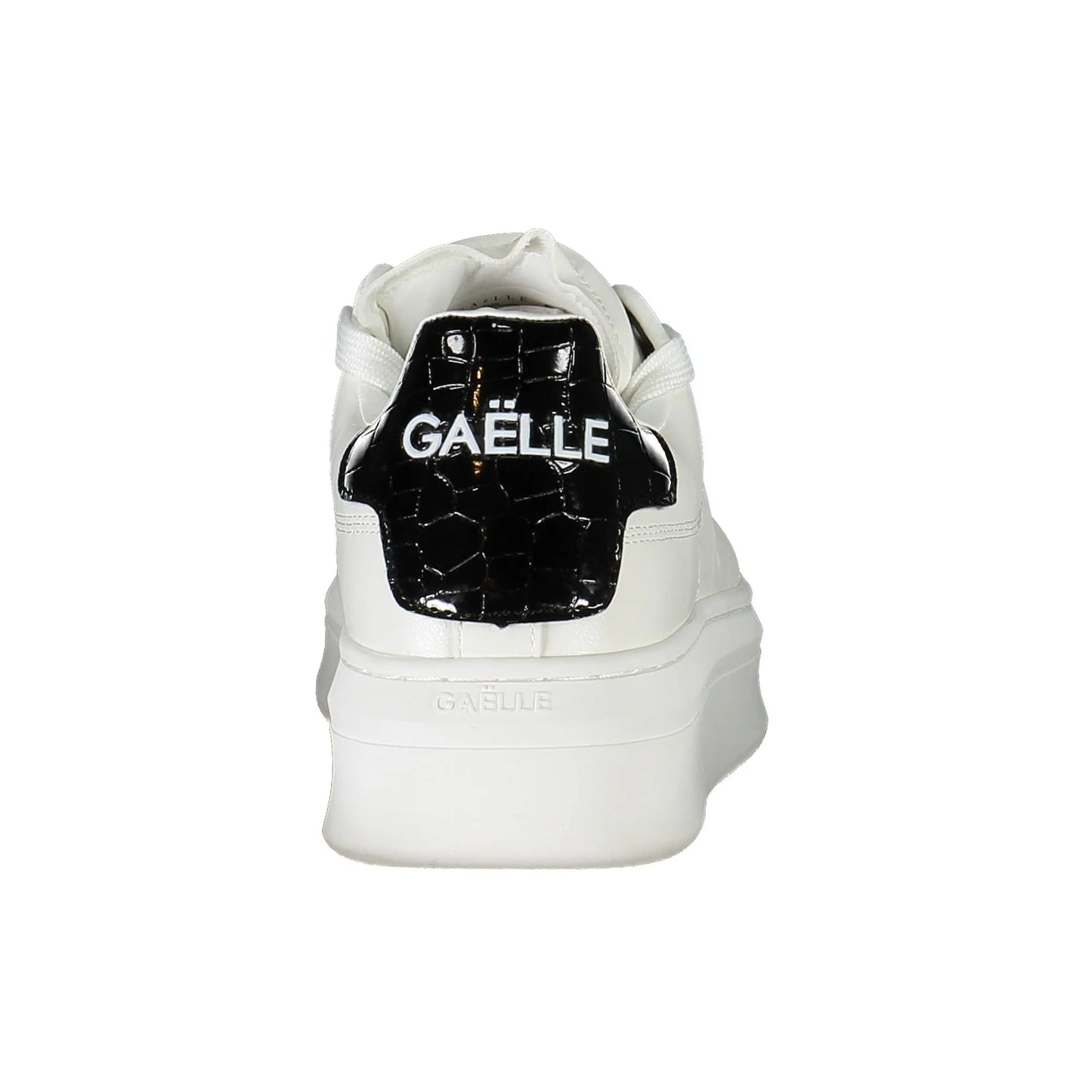 GAELLE PARIS Scarpe Sneakers Donna Bianche con Lacci a Contrasto bianco - vista 3