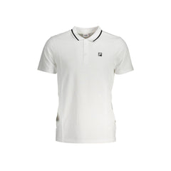 Fila Polo de Manga Curta Masculina Branca com Aplicação