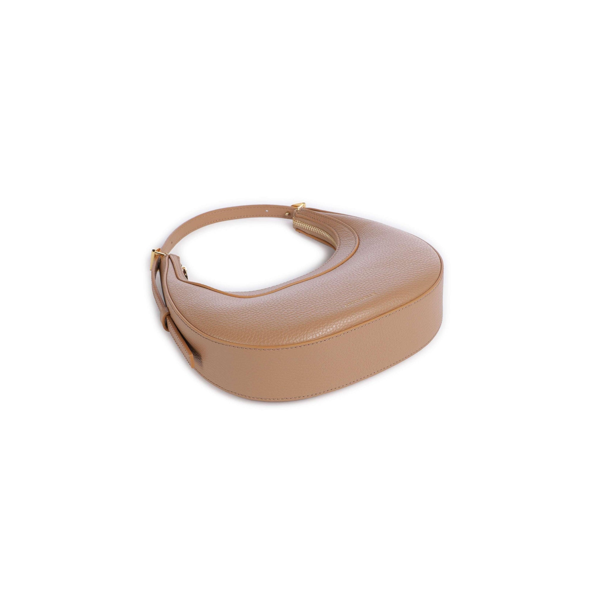 Bolso de Mujer Coccinelle con Correa al Hombro y Bandolera Marrón, En Cuero Genuino, Whisper