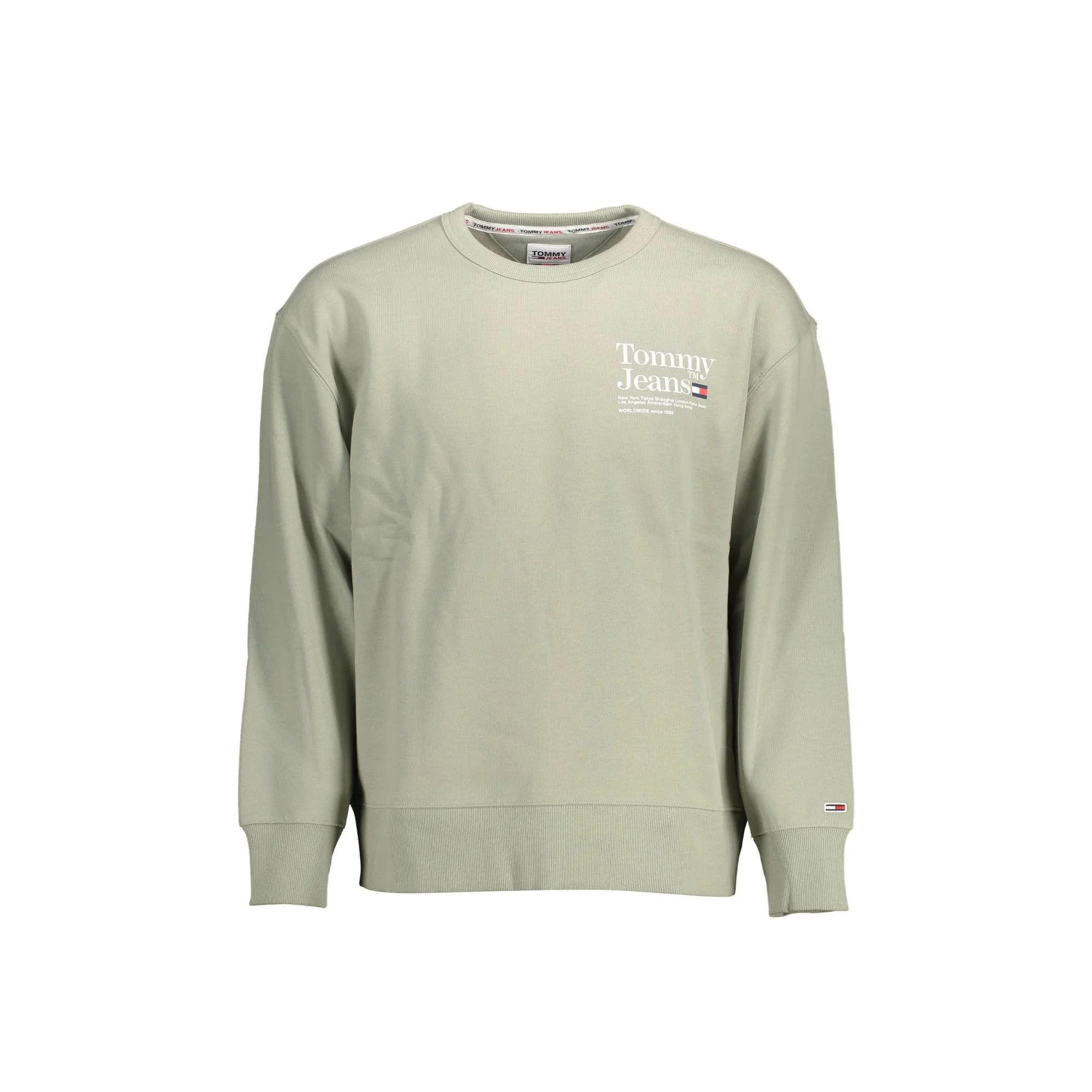 Tommy Hilfiger Felpa Maniche Lunghe Uomo Verde Stampa Logo Felpe - foto prodotto