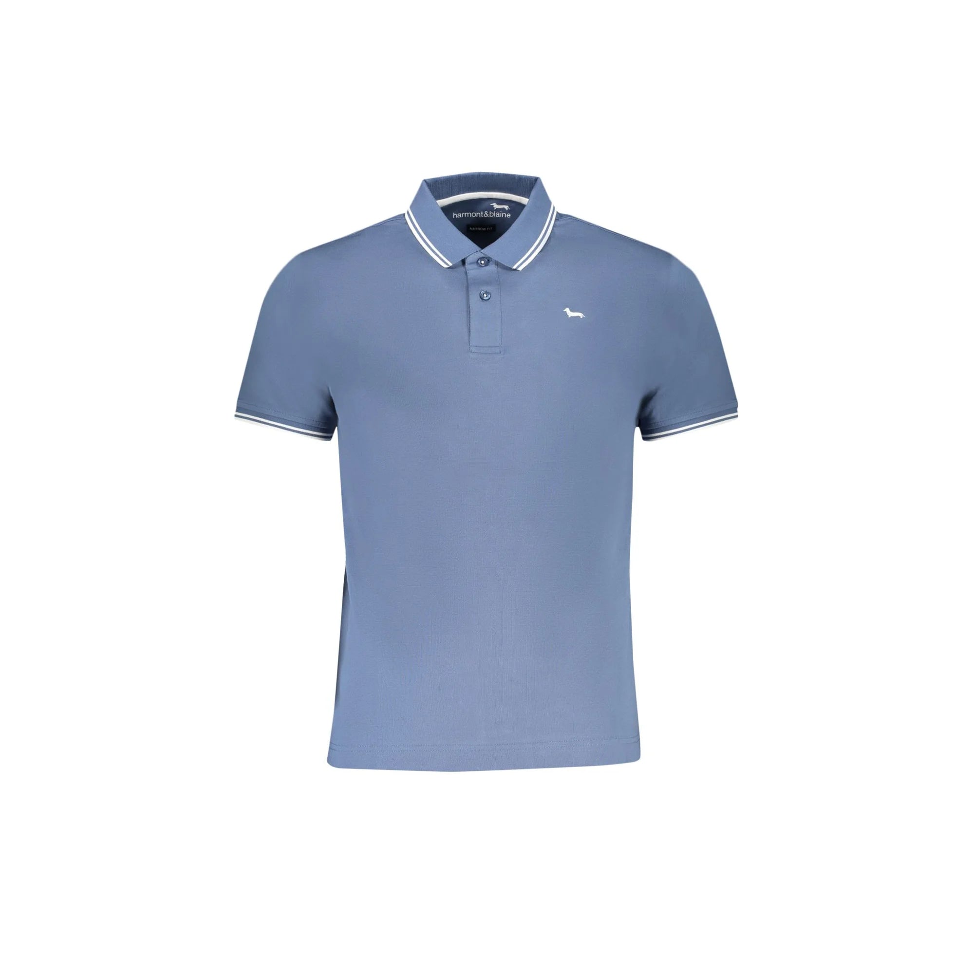 HARMONT & BLAINE POLO MANICHE CORTE UOMO BLU