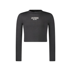 Guess Jeans Tricou cu Mâne Lungă Unisex Negru Broderie Logo