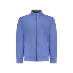 Coveri Moving Long Sleeve Sweatshirt Men Blue Zip Embroidery