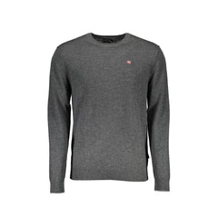Napapijri Pull Homme Gris Col Rond Manches Longues