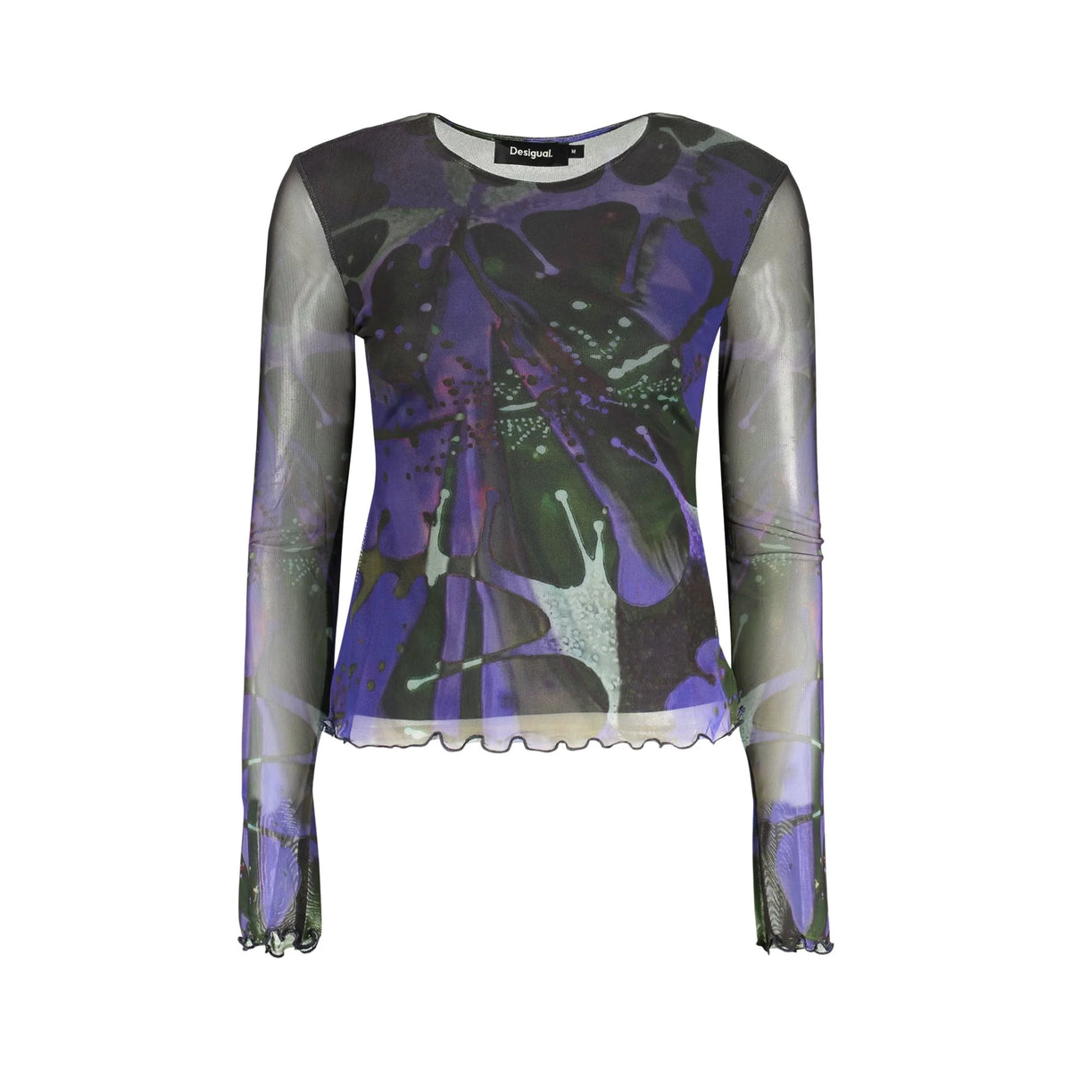 DESIGUAL T-SHIRT MANICHE LUNGHE DONNA BLU