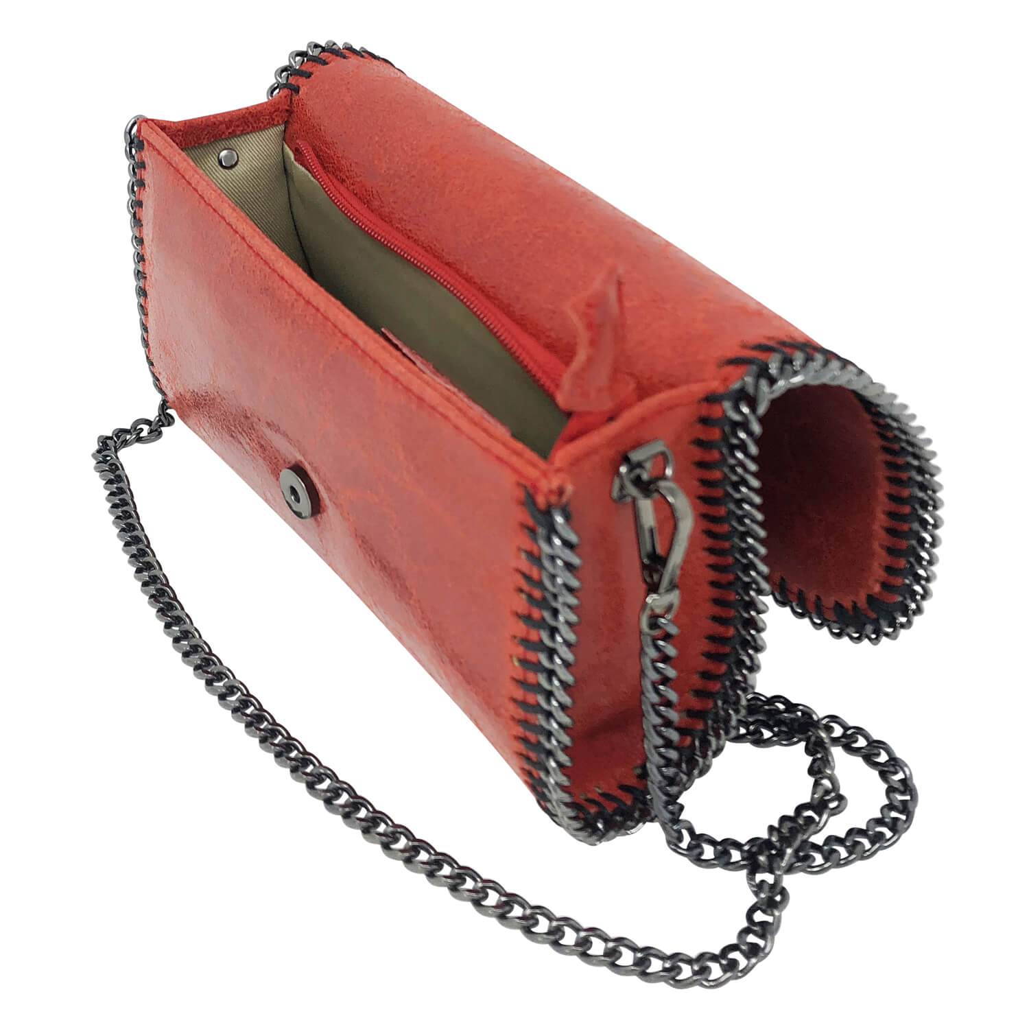 Borsa Donna a Tracolla, In Vera Pelle, Made in Italy, Modello Asia