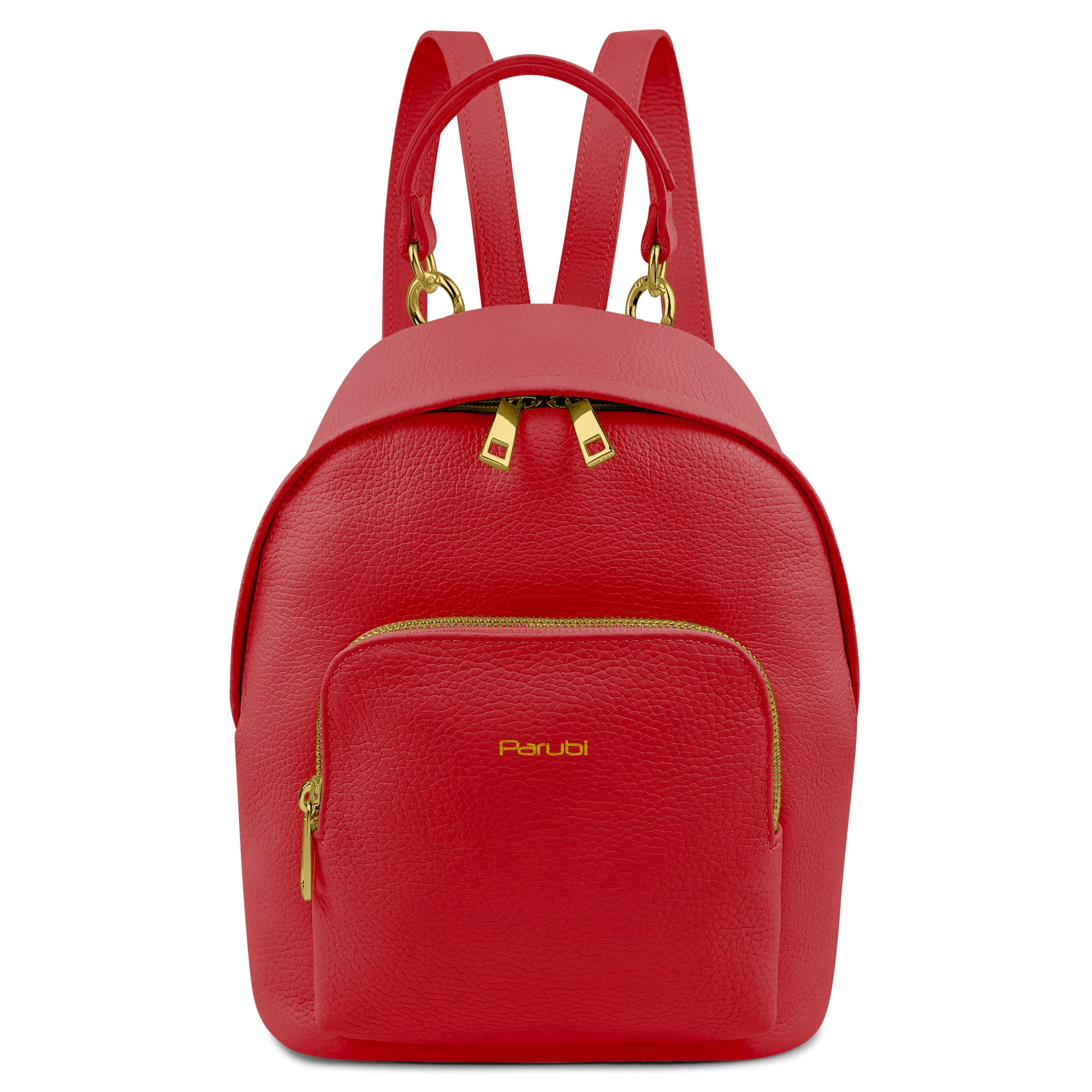 Zaino Donna, In Vera Pelle, Made in Italy, Modello Ines Rosso